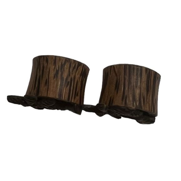 18mm Sono Wood Coconut Tree Flare Ear Gauges Stretcher NEW Unisex - Picture 2 of 2